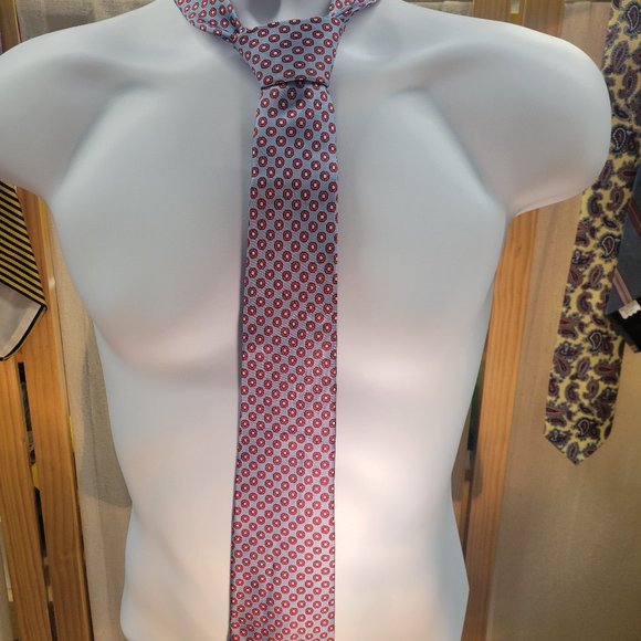 CHRISTIAN DIOR TIE SILK NECKTIE BLUE - Picture 2 of 7